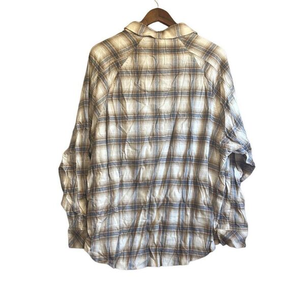 Heyson Plaid Button Down Shirt Small, Long Sleeve Collared Top, Relaxed Fit - Picture 4 of 4